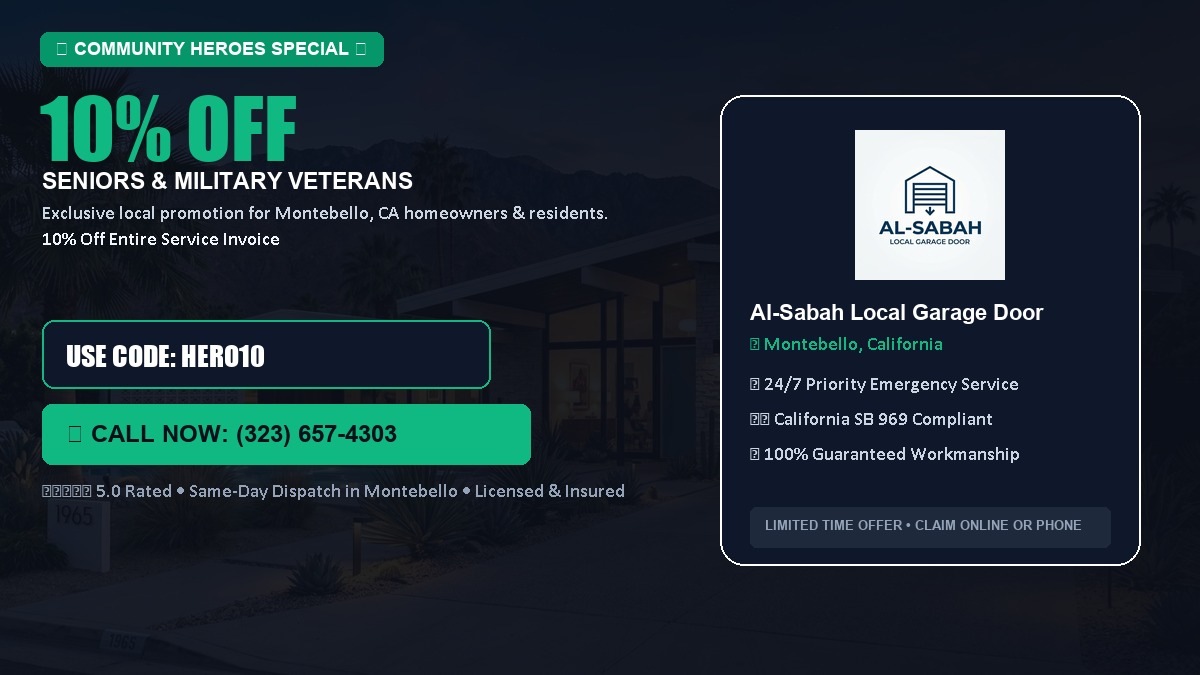 10% OFF Senior Citizens (65+) & Military / Veteran Community Discount in Montebello, CA